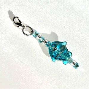 Handmade Glass Bead Purse Charm